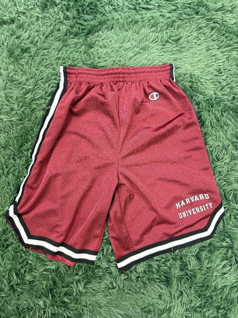 VTG Champion Harvard University Men's Maroon Mesh Athletic Shorts Size S